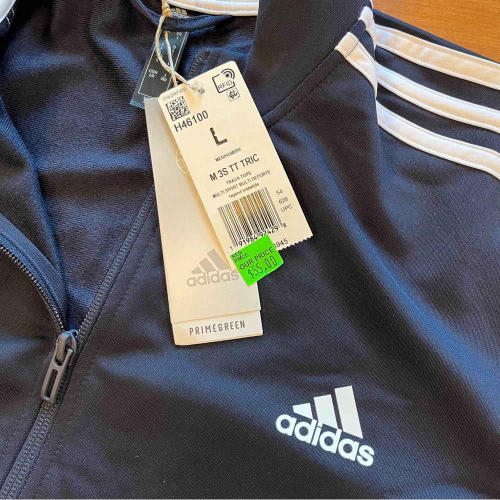ADIDAS Essentials Navy Blue 3-Stripes Track Suit - Picture 6 of 11